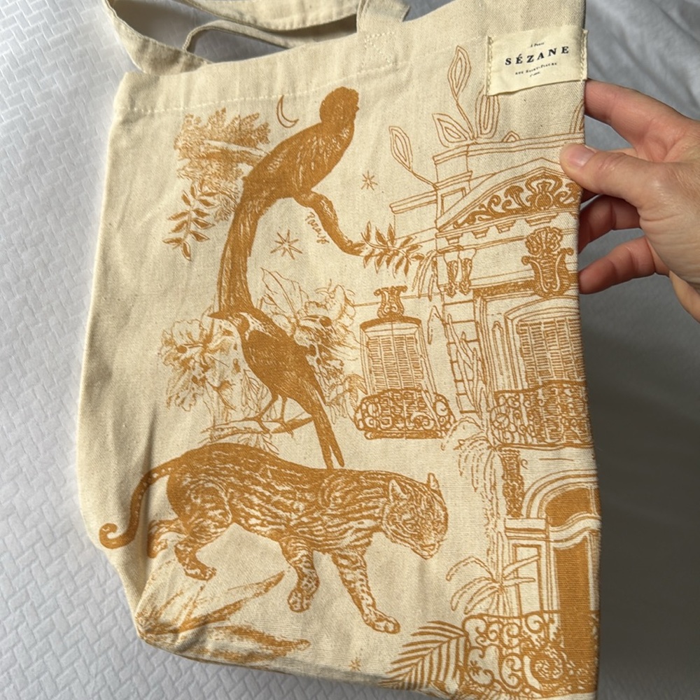 Sézane canvas tote bag - Picture 4 of 4